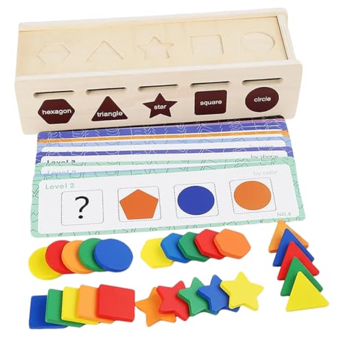 UPKOCH 1Satz Montessori Lernspielzeug für Jährige Holzsortierspielzeug Farben und Formen Fördert Feinmotorik und Kognitive Fähigkeiten von UPKOCH
