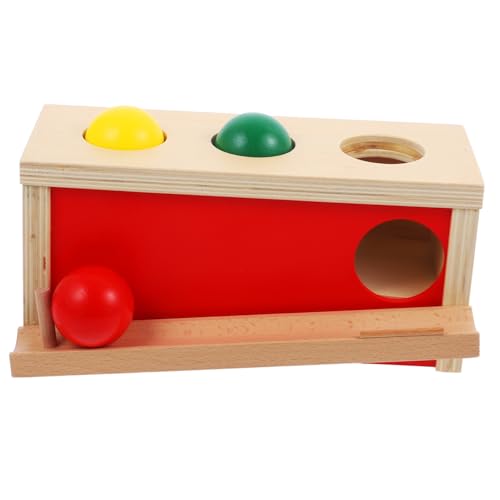 UPKOCH Holz Ballwurfbox für Kleinkinder Feinmotorikspielzeug für Babys ab 6 Monaten Sensorisches Spielzeug zur Hand Augen Koordination Frühpädagogisches Spielzeug für 1-3 von UPKOCH