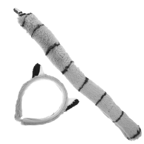 UPKOCH 1Satz Plüsch Lemuroid Kostümzubehör Set Cosplay Ohr Haarband Für Kreative Verkleidungen Für Fasching Karneval Und Kostümpartys Witzige Kopfbedeckung von UPKOCH