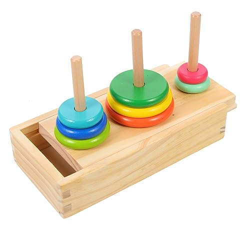 UPKOCH 1Satz Stapelring für Kleinkinder Lagiges Holzspielzeug Kreativität Farben und Formen Sicheres und Unterhaltsames Lernspielzeug für Eltern Beziehung von UPKOCH