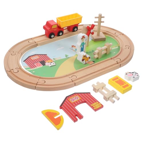 UPKOCH 1Satz Teiliges Holzeisenbahn Mit Thema Für Zug Und Gleisen Kinderspielzeug Für Jungen Und Jahren von UPKOCH