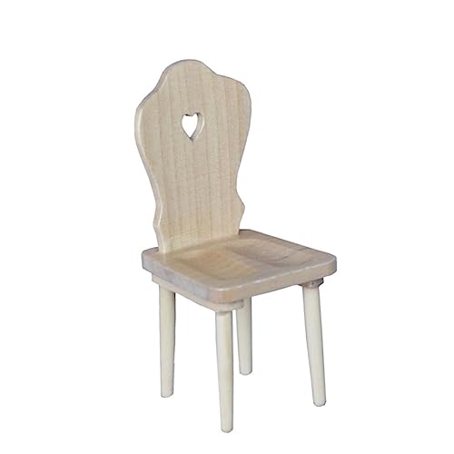 UPKOCH Miniatur-holzhausstuhl Ordentlich Und Schön Ideal Zur Dekoration Von Miniaturszenen von UPKOCH