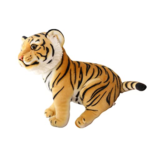 UPKOCH 1Stk Plüschtier schickes Tigerpuppen- Autospielzeug für Kleinkinder deko Animal Figures ausgestopftes Tierspielzeug dekorative Tigerpuppe PP Baumwolle Yellow von UPKOCH