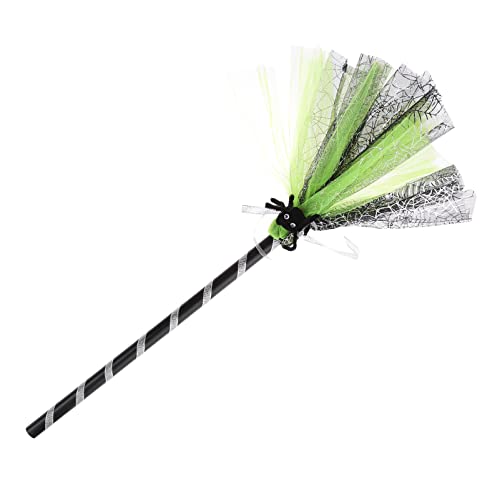 UPKOCH 1Stk Zauberer Besen Dekoration Cosplay-Kostüm für im Freien Ornament Tassen animiert Halloween Halloween mitgebsel die bese Hexenbesen Besen Zeigen Stoff Green von UPKOCH