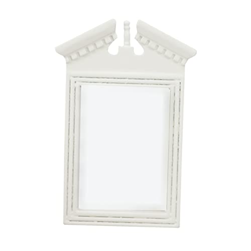 UPKOCH 1Stk weißes Spiegelmodell für kinderspielzeug Desk Decoration bastelzeug drinnen Lüfter Zu Mini-Spiegelmodell Miniatur-Spiegelschmuck hölzern von UPKOCH