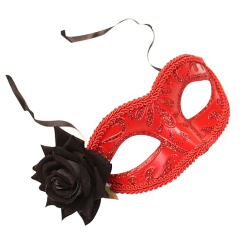 UPKOCH 1Stück Erwachsene Maske Mit Künstlichem Rosen Design Maskerademaske Für Karneval Halloween Und Partys Halbe Gesichtsmaske von UPKOCH