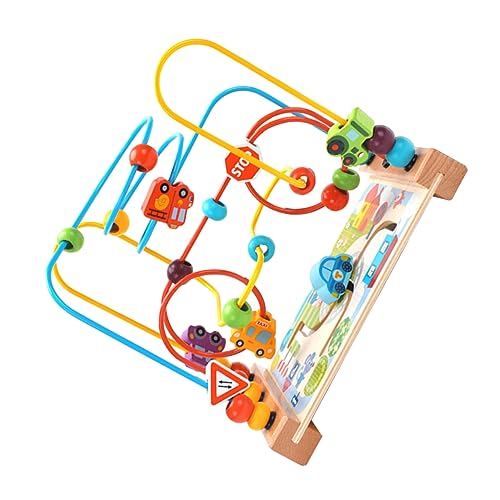 UPKOCH 1stück Holzspielzeug Bead Maze Für Junge Mädchen Lernspielzeug Mit Runden Perlen Fördert Fingerfertigkeit Und Kognitive Fähigkeiten Sicheres Material Ohne Schädliche von UPKOCH