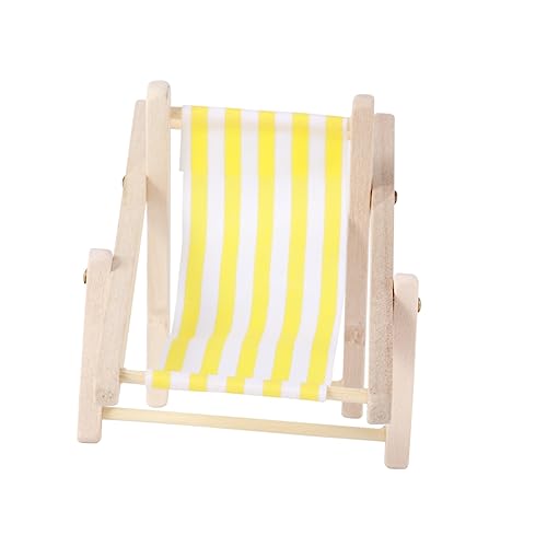 UPKOCH 1Stück Mini Strandstuhl Modell Gelbe Liegestuhl Dekoration für Puppenhaus und DIY Projekte und Gartenmöbel für Kreative Szenen und UPKOCH 1Stück Mini Strandstuhl Modell Gelbe Liegestuhl Dekoration für Puppenhaus und DIY Projekte und Gartenmöbel für Kreative Szenen und von UPKOCH
