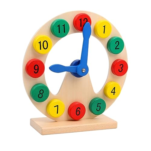 UPKOCH Spielzeug Zur Kognitiven Entwicklung Holz-Zahlen-Uhr-Form-Puzzle Für Jungen Und Mädchen Lernen von UPKOCH