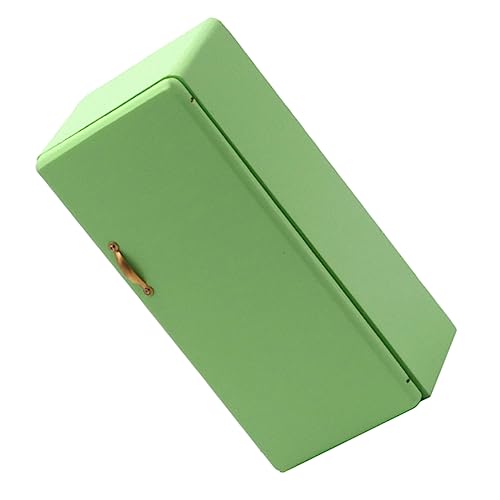 UPKOCH 1stk Kühlschrank Modell Puppe Minikühlschrank Mit Gefrierfach Kühlschrankmagnete Lustig Mini-kühlschrank Mini-wohnkultur Mini-küchendekoration Green Holz von UPKOCH