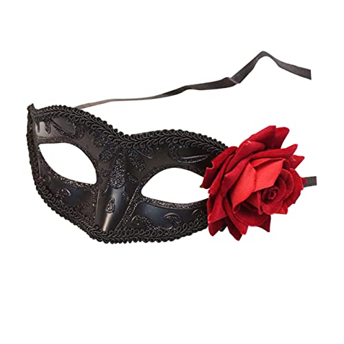 UPKOCH 1stk Rose Frau Gesicht Maske Abschlussball Requisiten Karneval-cosplay Maskerade Für Frauen Rot Modische Maskerade-maske Halloween Party Falsche Rose Plastik Erwachsener Kind von UPKOCH