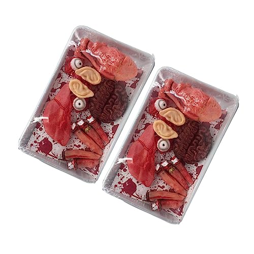 UPKOCH 2 Boxen Halloween Deko Teilig Realistische Blutige Körperorgane Horror Requisiten für Gruselige Partys und Streiche Sicherer für Halloween Cosplay und Schreckmomente von UPKOCH