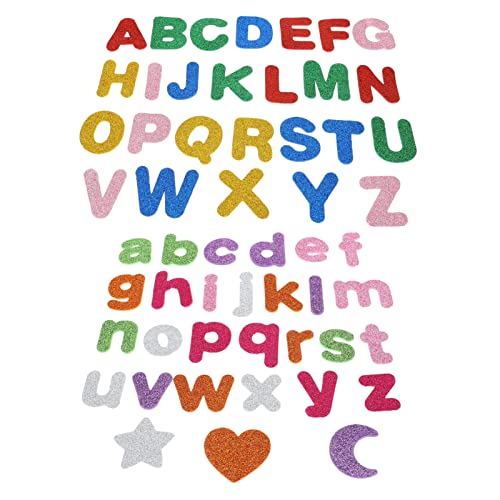 UPKOCH Glitzernde Alphabet-Aufkleber 52 Stück Vinyl-buchstabenaufkleber Zum Basteln Leicht Abziehbar Zum Aufkleben Für Jungen Und Mädchen von UPKOCH