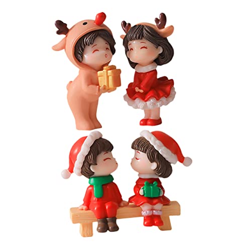 UPKOCH 2 Paar Landschaftsverzierungen miniaturfiguren miniaturen Figuren DIY Dekoration Romantische Statuen Weihnachten Zwerge Plastikpaar bastelt Paar-Statue aus Kunststoff PVC von UPKOCH