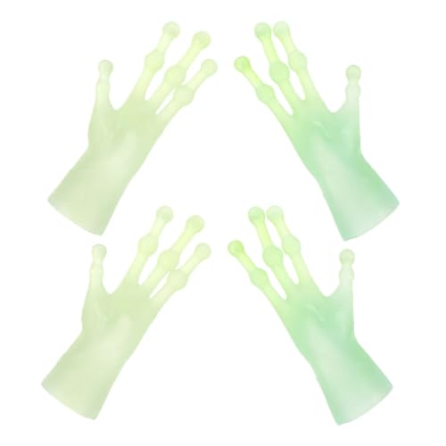UPKOCH 2 Paare Halloween-Handschuhe kinderhandschuhe Alien Hände realistisch Halloween-Hände gruselig Fingerabdeckung Fingerhandschuhe Kostümrequisite Alien-Handschuhe PVC Light Green von UPKOCH