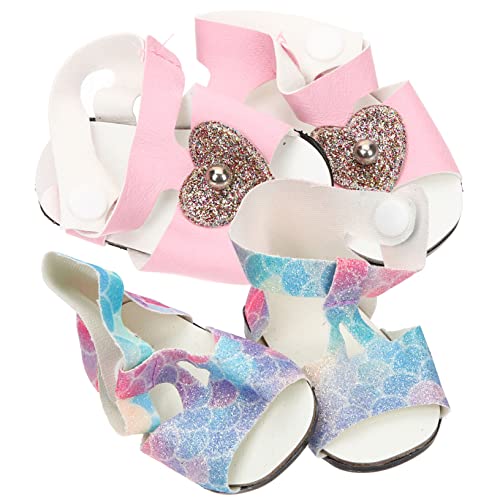 UPKOCH 2 Paare Miniatur Puppenschuhe Sommer Schuhe für Handgefertigte Praktische Schuhe für Puppen für Mini Haus Deko Kreative Spielideen von UPKOCH