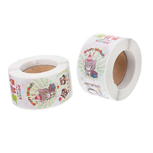 UPKOCH 2 Rollen Geburtstagsaufkleber Geburtstagssiegeletikett Kreative Postkartenaufkleber Etikettensiegelaufkleber Geschenksiegelaufkleber Geschenkverpackungsaufkleber Dekorative UPKOCH 2 Rollen Geburtstagsaufkleber Geburtstagssiegeletikett Kreative Postkartenaufkleber Etikettensiegelaufkleber Geschenksiegelaufkleber Geschenkverpackungsaufkleber Dekorative von UPKOCH