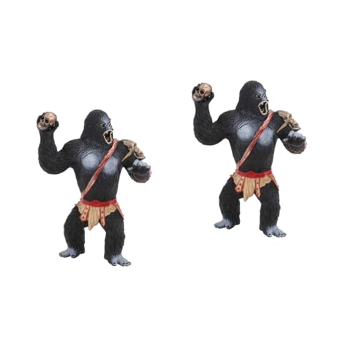 UPKOCH 2 STK Orang-Utan-Kriegerfiguren Tee Haustier Gorilla lebensechtes Orang-Utan-Spielzeug kinderzimmerdeko Room Decoration Spielzeuge Kinderspielzeug Orang-Utan-Handwerk Puzzle von UPKOCH