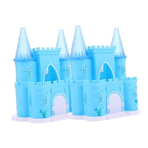 UPKOCH Miniatur-puppenhaus-Schloss- Kunststoff-Villa Schloss-Form Dekorationen 2-teiliges Set Für Jungen Und Mädchen Fantasievolles Spielen Abs-Material von UPKOCH