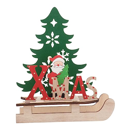 UPKOCH 2 STK Weihnachtsschmuck Schlitten bürodeko Dekorationen für Zuhause weihnachtliche tischdekoration aus Holz Weihnachtsdekorationen Christbaumschmuck Holzdekor Wohnkultur drinnen von UPKOCH