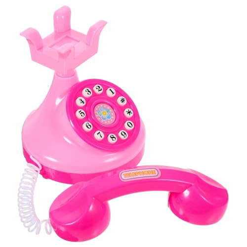 UPKOCH 2 STK Simuliertes Telefon Schreibtisch Kindertelefone Für 7-12 Funktionieren Echt Spielzeugtelefon Für Kinder Babyzubehör Babyphone Spielzeug Nur Puppenhaus Plastik Rotieren Klein von UPKOCH