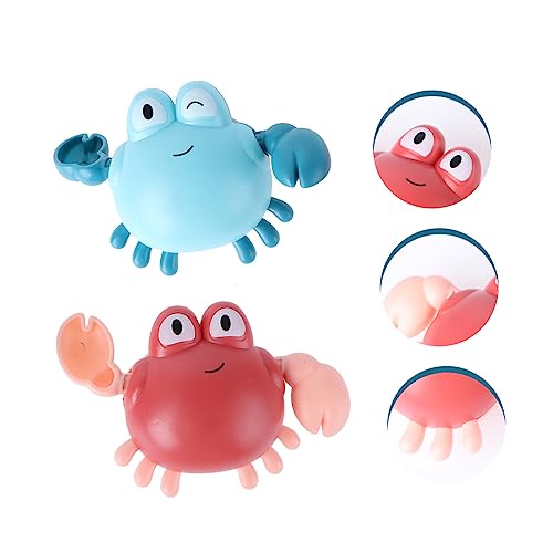 UPKOCH 2 STÜCK Teiliges Badewannenspielzeug Kleine Wind Up Bade Krabben Farbenfroh Sicher für Kleinkinder Badespaß Wasserfest für Kinderbadewanne Geeignet Zufällige Farbe Zufällige Farbe von UPKOCH