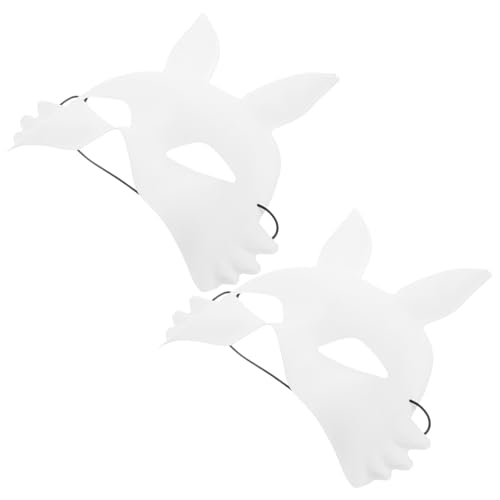 UPKOCH 2 STÜCK Weiße PVC Hasenmasken Halbgesicht Robuste DIY Blanko Kaninchenmaske zum Bemalen und für Kreative Kostümgestaltung UPKOCH 2 STÜCK Weiße PVC Hasenmasken Halbgesicht Robuste DIY Blanko Kaninchenmaske zum Bemalen und für Kreative Kostümgestaltung von UPKOCH