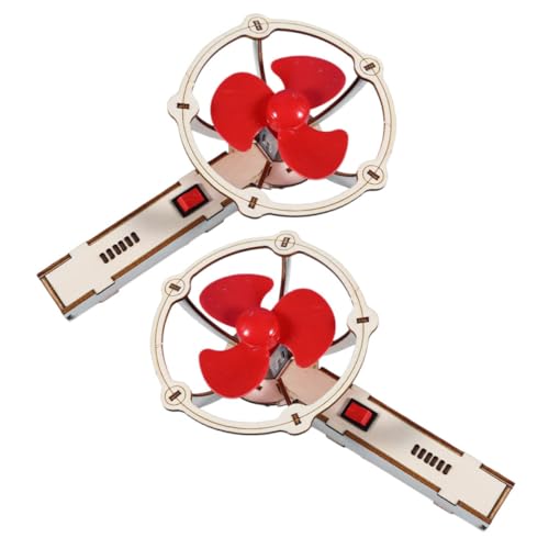 UPKOCH 2 Sätze DIY Handventilator für Teiliges Holzmontage Kit für Kreative Experimente Tragbar und Kompakt Fördert Lernen und Innovation von UPKOCH