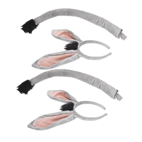 UPKOCH 2 Sätze Eselkleideranzug Tierhaarreifen Eselsohren Haarband Tier Cosplay tierisches Partykostüm Halloween Kostümzubehör Kostümzubehör Haarreifen für Tierohren Tierkostüm Stoff UPKOCH 2 Sätze Eselkleideranzug Tierhaarreifen Eselsohren Haarband Tier Cosplay tierisches Partykostüm Halloween Kostümzubehör Kostümzubehör Haarreifen für Tierohren Tierkostüm Stoff von UPKOCH