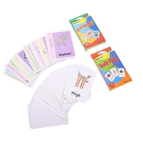 UPKOCH 2 Sätze Früherziehungskarten Kinderspielzeug -lernspielzeug Lernen Lernspielzeug Für Kleinkinder Für Den Bauch Lernkarten Für Kleinkinder von UPKOCH