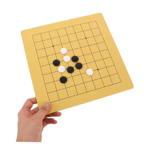 UPKOCH 2 Sätze Go Spiel Schachspielzeug mit Beidseitigem Holzbrett und Kunststoffsteinen Tragbares Lernspiel für Anfänger und Vorschulkinder Fördert Gehirnentwicklung und Konzentration von UPKOCH