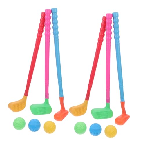 UPKOCH 2 Sätze Golfspielzeug mit Schlägern und Bällen Indoor Trainingsset für Jungen und Mädchen Ab Jahren Realistische Mini Golfausrüstung Zufällige Farben Fördert von UPKOCH