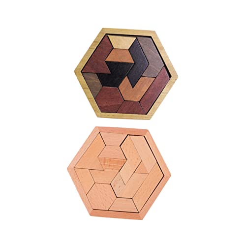 UPKOCH 2 Sätze Hexagon Holz Puzzle Teiliges Montessori für Sicheres Holz Fördert Kreativität und Räumliches Vorstellungsvermögen Geeignet für Jungen und Mädchen UPKOCH 2 Sätze Hexagon Holz Puzzle Teiliges Montessori für Sicheres Holz Fördert Kreativität und Räumliches Vorstellungsvermögen Geeignet für Jungen und Mädchen von UPKOCH