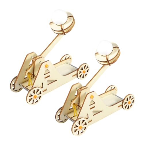 UPKOCH 2 Sätze Holz-Modelle Handgefertigter Trebuchet Bausatz Realistisches Trebuchet Stem Kit für Physik Experimente Ingenieurwesen Lernen Teamprojekte und Geschichtsbildung von UPKOCH