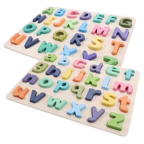 UPKOCH 2 Sätze Holzpuzzle Englisches Alphabet Lernspielzeug für Kleinkinder Pädagogisches Buchstaben Puzzle aus Sicherem Fördert Denkfähigkeit Farberkennung und Feinmotorik für Vorschule UPKOCH 2 Sätze Holzpuzzle Englisches Alphabet Lernspielzeug für Kleinkinder Pädagogisches Buchstaben Puzzle aus Sicherem Fördert Denkfähigkeit Farberkennung und Feinmotorik für Vorschule von UPKOCH