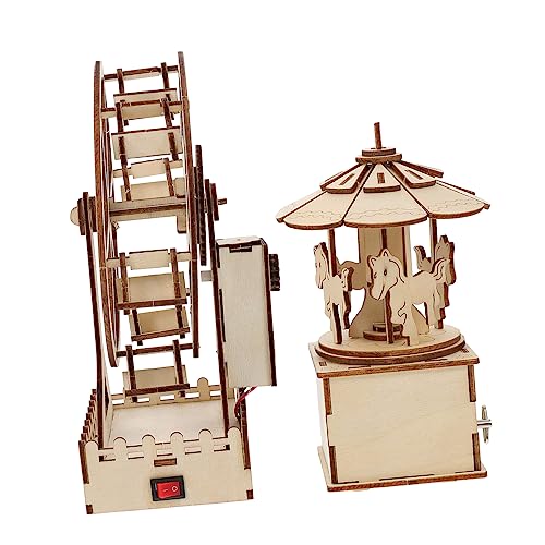 UPKOCH 2 Sätze Holzpuzzle Lernspielzeug Pädagogisches Mechanisches DIY Puzzle für Jungen und Mädchen zur Konzentration Hand Auge Koordination Dekoratives Lernmodell Zufälliger Stil von UPKOCH