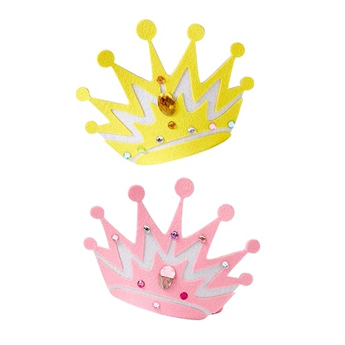 UPKOCH 2 Sätze Königin Krone selber machen Party für Partyhüte für Kinderkrone basteln für bastelmaterial für Diademe Bastelset Kronenhüte basteln Nicht gewebt von UPKOCH