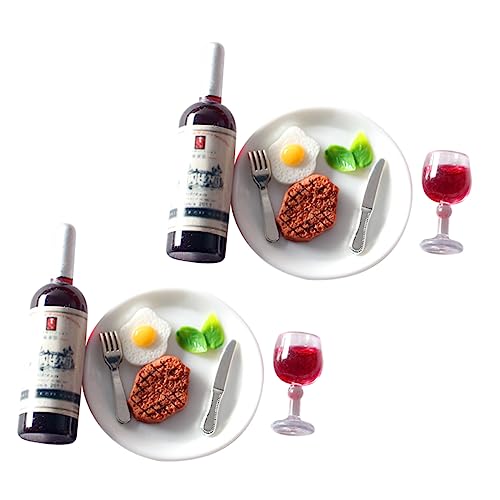 UPKOCH 2 Sätze Miniatur-Lebensmittelspielzeug künstliches Steak Party Mini-Essen Wein Mini-Hausschmuck vielzweckleiter Mehrzweck Mini-Küchenzubehör geben vor, zu Sein pp UPKOCH 2 Sätze Miniatur-Lebensmittelspielzeug künstliches Steak Party Mini-Essen Wein Mini-Hausschmuck vielzweckleiter Mehrzweck Mini-Küchenzubehör geben vor, zu Sein pp von UPKOCH