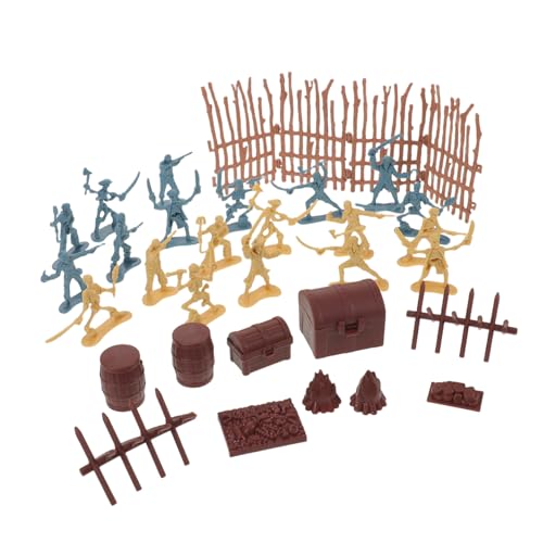 UPKOCH 2 Sätze Piratensoldaten Figuren Miniatur Armee Figuren Mittelalterliche Piraten Soldaten Tragbares Kreatives für Jungen Geburtstag Party von UPKOCH