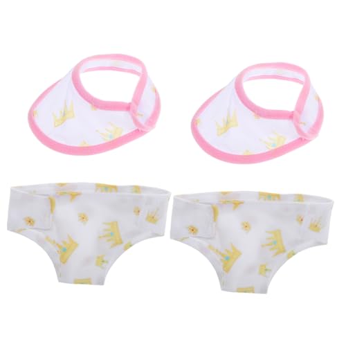 UPKOCH 2er-Pack Babypuppen-Unterhosen-lätzchen-mädchen-Outfit-zubehör-Set Puppen-anziehspaß von UPKOCH