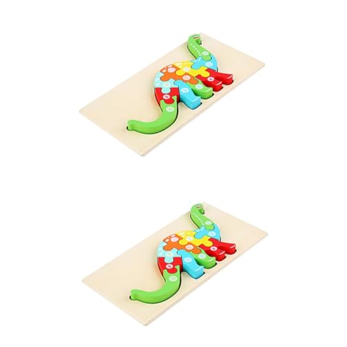 UPKOCH 2 Sätze Cartoon Holzpuzzles Pädagogisches Spielzeug kinderzimmerdeko Geschenke für Kinder tierpuzzle D Puzzle Rätsel Puzzles aus Holz Puzzlebrett aus Holz dreidimensional Hölzern von UPKOCH