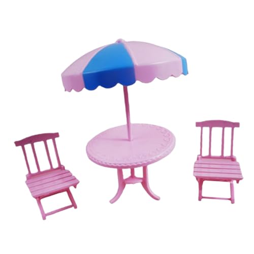 UPKOCH 2 Sätze Sitz-kit Mini-Tisch Mini- Dekoration Mini Strandklappstuhl Klapptisch Aus Kunststoff Miniatur-hausmöbel Kleiner Tisch Und Stühle Abs 16c Haushalt von UPKOCH