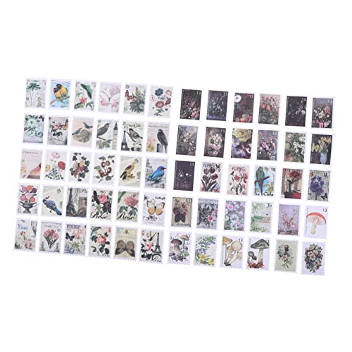 UPKOCH Scrapbooking-Aufkleber Vintage-journaling-Tags Verzierungsaufkleber 60 Blätter/Set Einfach Anzubringen Selbstklebende Rückseite von UPKOCH