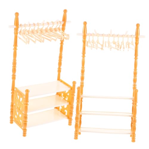 UPKOCH Komplettes Miniatur-puppenhaus-Set Mini-kleiderbügel Aus Abs Spielzeug Dekorations-Requisiten Für Puppenzimmer Mini-hausmöbel Zufällige Farbe von UPKOCH