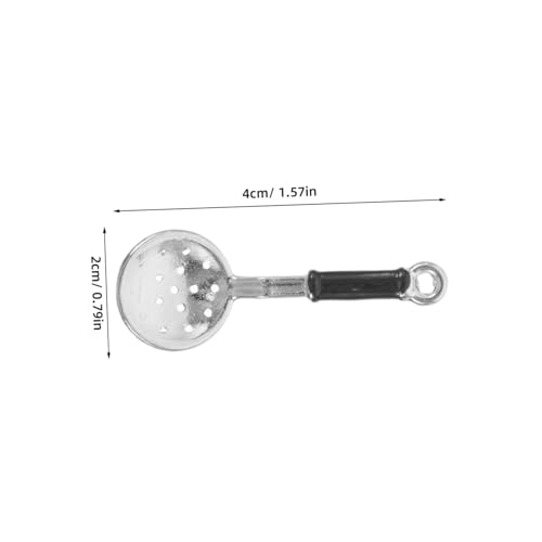UPKOCH 2 Sets Dekoration Spielwerkzeuge Kochen Realistische Schöpfkelle Spatel Suppenzubehör Mini Mit Sieb Puppenhaus Utensilien Miniatur Funktional Für Die Küche von UPKOCH
