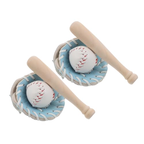 UPKOCH 2 Sets Mini Baseball Miniatur Baseball Tortenaufsatz Puppenhaus Schreibtisch Dekor Puppenhaus Zubehör Tiny House Zubehör Feengarten von UPKOCH