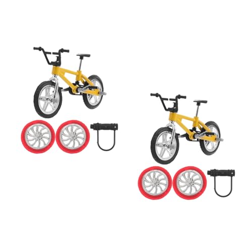 UPKOCH 2 Sets Mini-Fingerfahrrad-Modellspielzeug Aus Legierung Miniatur-Fahrradornamente Fahrradszenen-Requisiten Für DIY-Fahrradspielzeug Partygeschenk Klassenzimmerpreis von UPKOCH