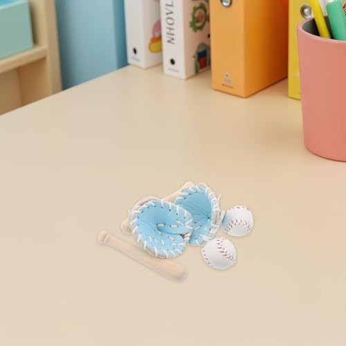 UPKOCH 2 Sets Miniatur-Baseballschläger-Handschuh-Set, Simulations-Baseball-Modellspielzeug, Mini-Sportschläger, Handschuh und Ball-Set für Puppenhaus-Zubehör, Bastelprojekt-Dekoration UPKOCH 2 Sets Miniatur-Baseballschläger-Handschuh-Set, Simulations-Baseball-Modellspielzeug, Mini-Sportschläger, Handschuh und Ball-Set für Puppenhaus-Zubehör, Bastelprojekt-Dekoration von UPKOCH