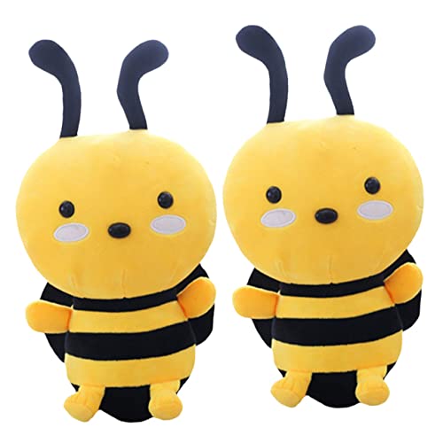 UPKOCH 2 Stück Bienenpuppe Frosch Oddball Plüsch Faultier Fleißiges Bienenspielzeug Bienendecke Ausgestopftes Plüsch Ausgestopftes Puppenspielzeug Füllbär von UPKOCH