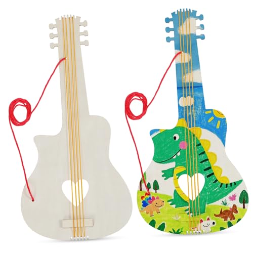UPKOCH 2 Stück DIY Holz Gitarre für Unvollendete Holzgitarren zum Bemalen Handgemachtes DIY Graffiti für Kreative Bastelprojekte UPKOCH 2 Stück DIY Holz Gitarre für Unvollendete Holzgitarren zum Bemalen Handgemachtes DIY Graffiti für Kreative Bastelprojekte von UPKOCH